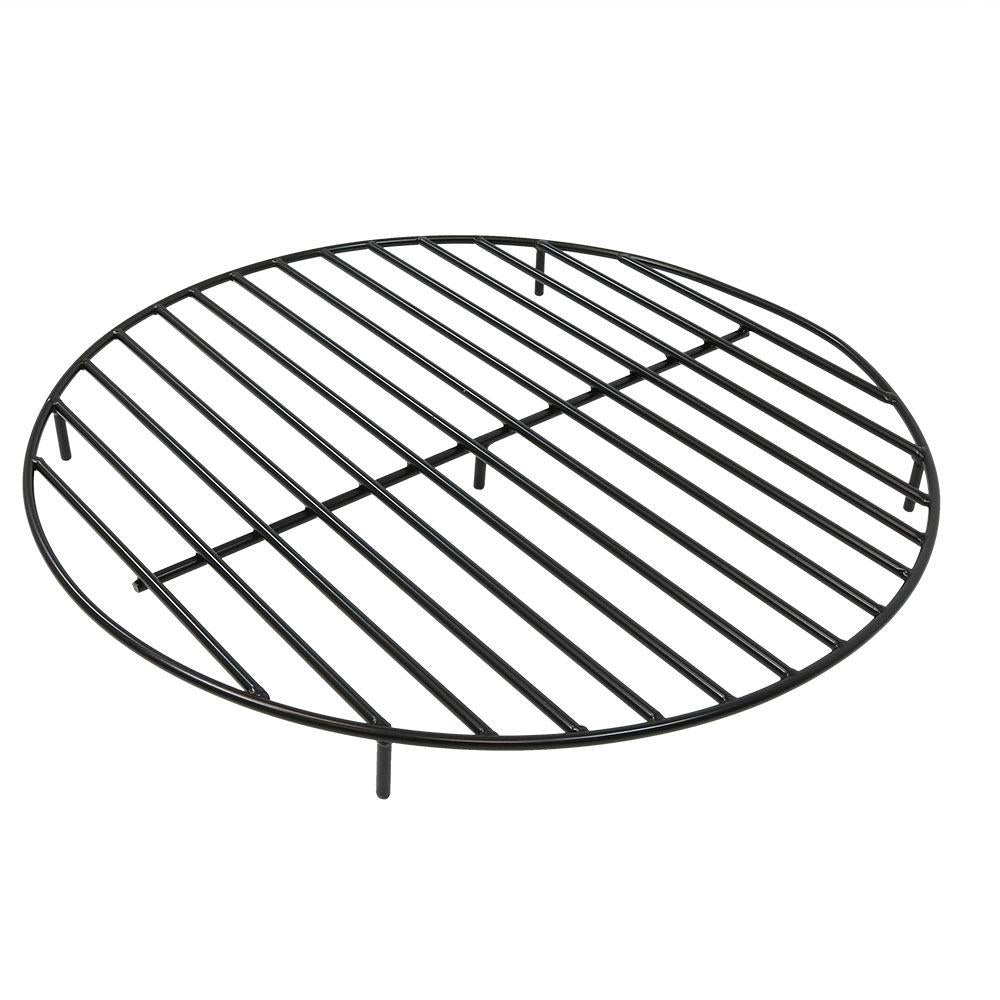 36 in. Round Black Steel Fire Pit Firewood Grate