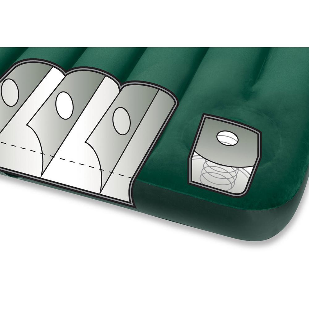 Inflatable Downy Outdoor Camping Air Mattress with Foot Pump, Twin (5-Pack)