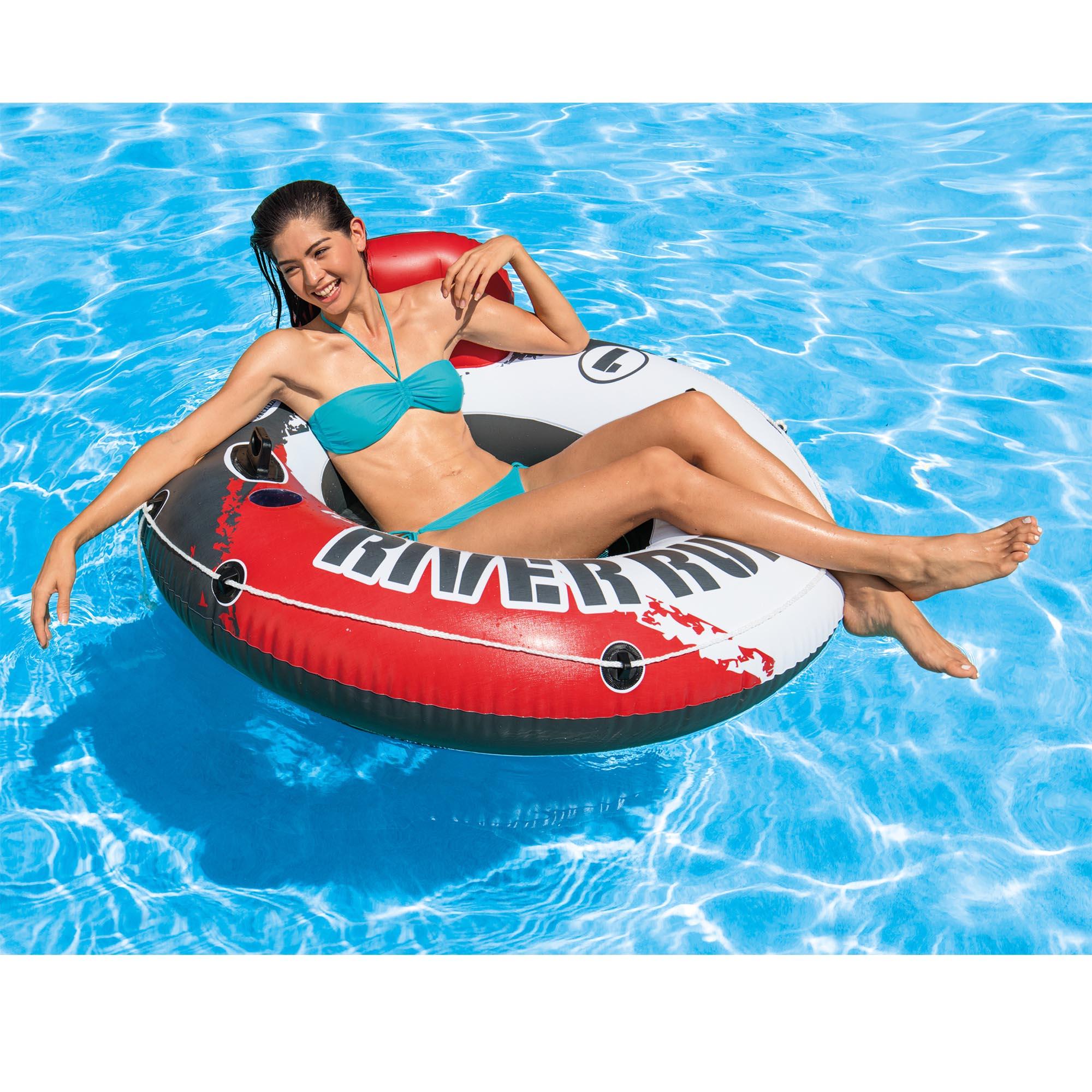 River Run 53" Inflatable Floating Water Tube Lake Pool Ocean Raft(10 Pack)