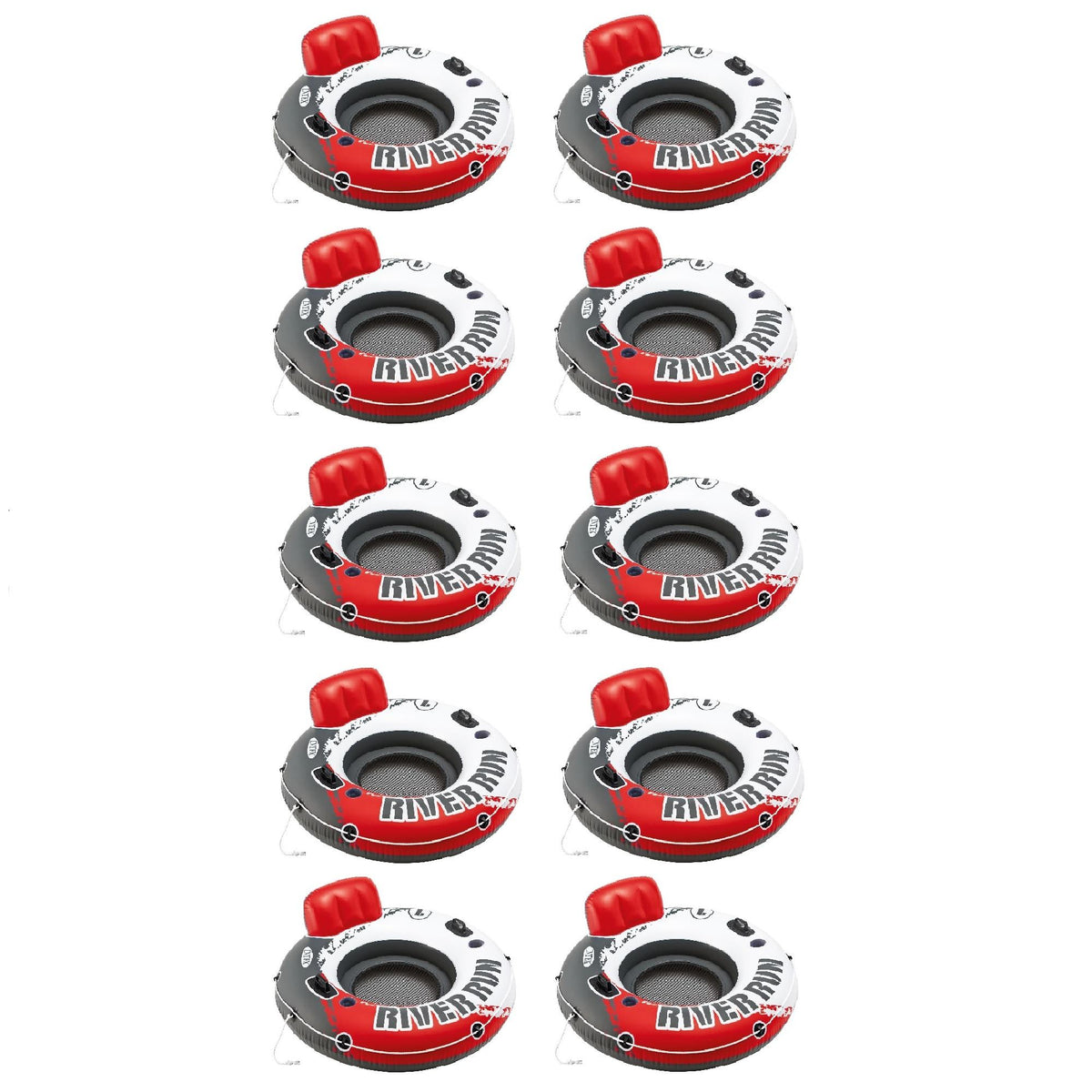 River Run 53" Inflatable Floating Water Tube Lake Pool Ocean Raft(10 Pack)