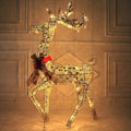 TSSM Christmas Reindeer Light Up LED Glitter Elk for Indoor Outdoor Garden Use High 120CM Xmas Decoration