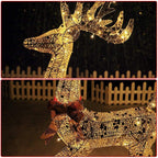 TSSM Christmas Reindeer Light Up LED Glitter Elk for Indoor Outdoor Garden Use High 120CM Xmas Decoration