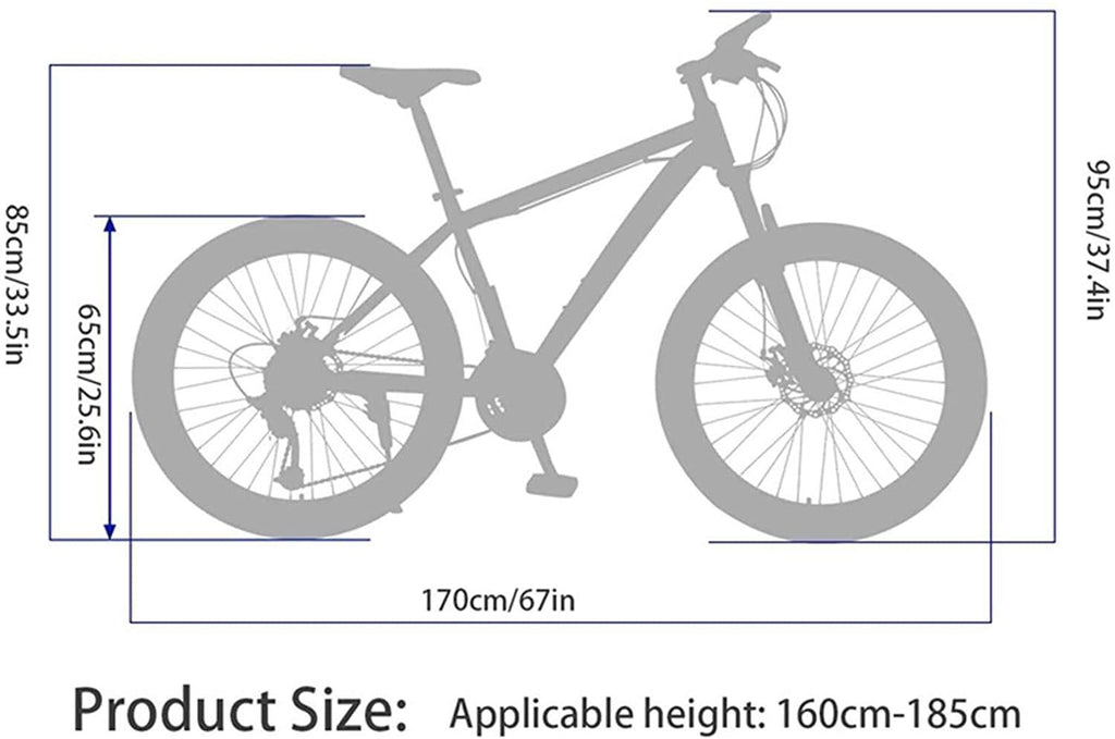 Shlia Mountain Bikes 26 Inch Wheel Men Adults High-Carbon Steel Lightweight Road Bike Bicycle 21 Speed Shock-Absorbing, Mens/Womens Fashionable Advanced Suspension Bikes, US Stock(Black-red)