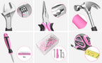 Pink Tool Kit 69 Piece Tool Kit for Women Small Basic Hand Tool Box Home Tool Set Perfect for Ladies and Girls with General Home Repairs, DIY Project,Office and ColleDormitory Use