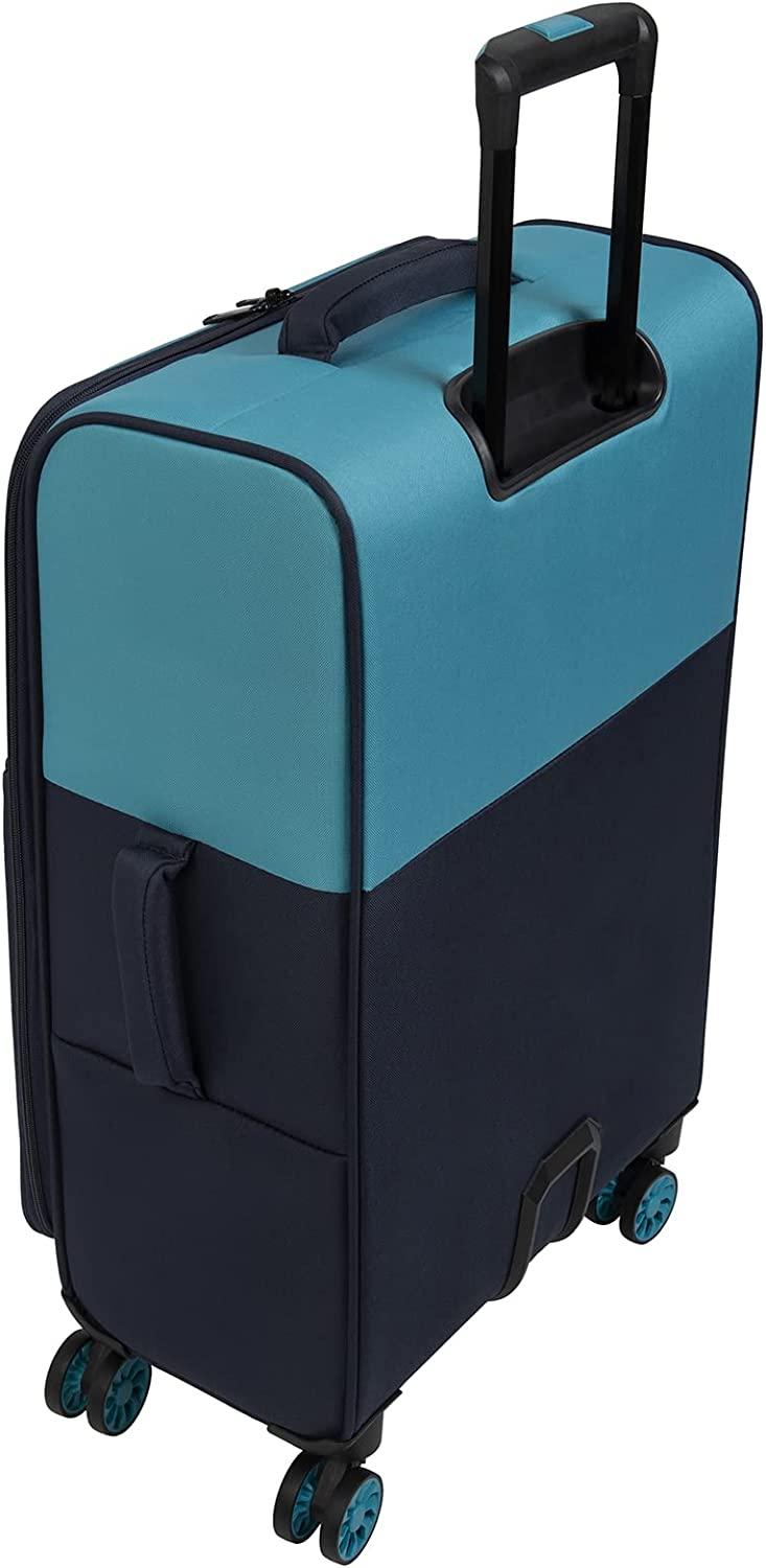 Duo-Tone 27" Softside Checked 8 Wheel Spinner, Capri Breeze/Dress Blues