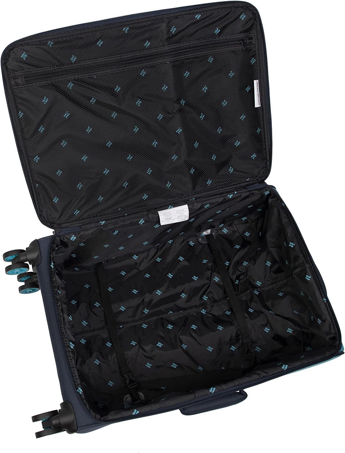 Duo-Tone 27" Softside Checked 8 Wheel Spinner, Capri Breeze/Dress Blues