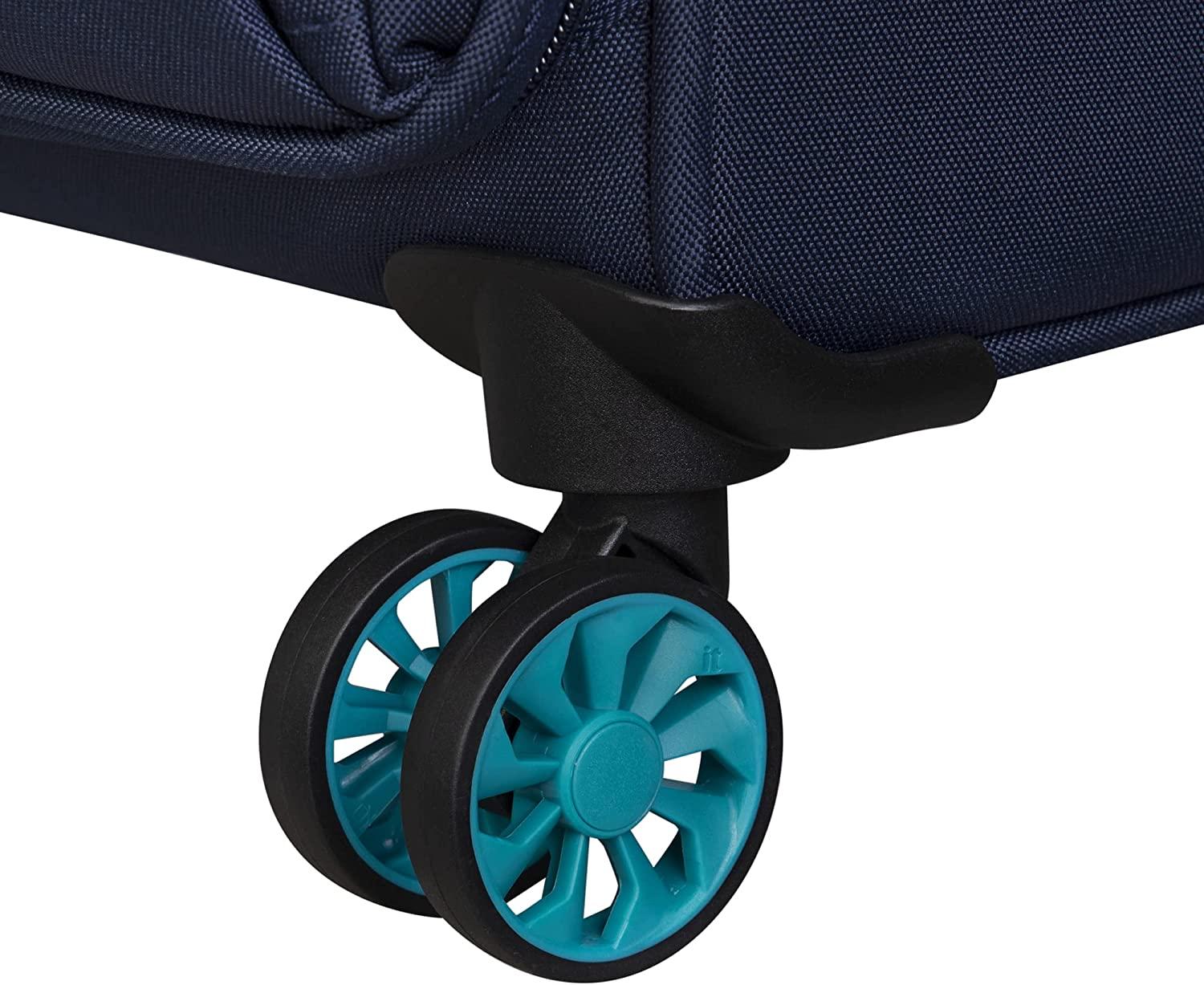Duo-Tone 27" Softside Checked 8 Wheel Spinner, Capri Breeze/Dress Blues