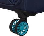 Duo-Tone 3 Piece Softside 8 Wheel Spinner Set, Capri Breeze/Dress Blues, 3 Pc