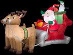 Airblown Inflatables Santa with Sleigh and Reindeer Scene