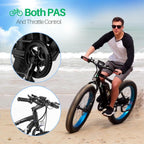 26" 36V 500W Fat Tire Electric Bicycle Mountain Beach e-Bike Removable Battery 7 Speed