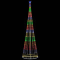 144 in. Christmas Multi-Color LED Animated Lightshow Cone Tree with 442 Lights and Star Topper