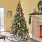 7.5-foot Cashmere Pine and Mixed Needles Hinged Artificial Christmas Tree with S