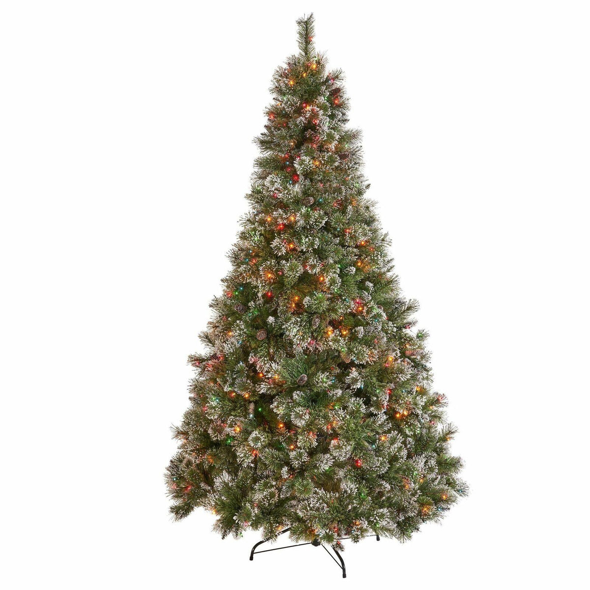 7.5-foot Cashmere Pine and Mixed Needles Hinged Artificial Christmas Tree with S