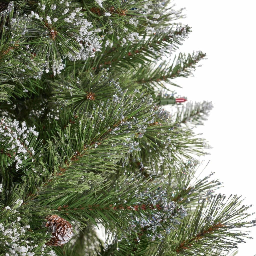 7.5-foot Cashmere Pine and Mixed Needles Hinged Artificial Christmas Tree with S