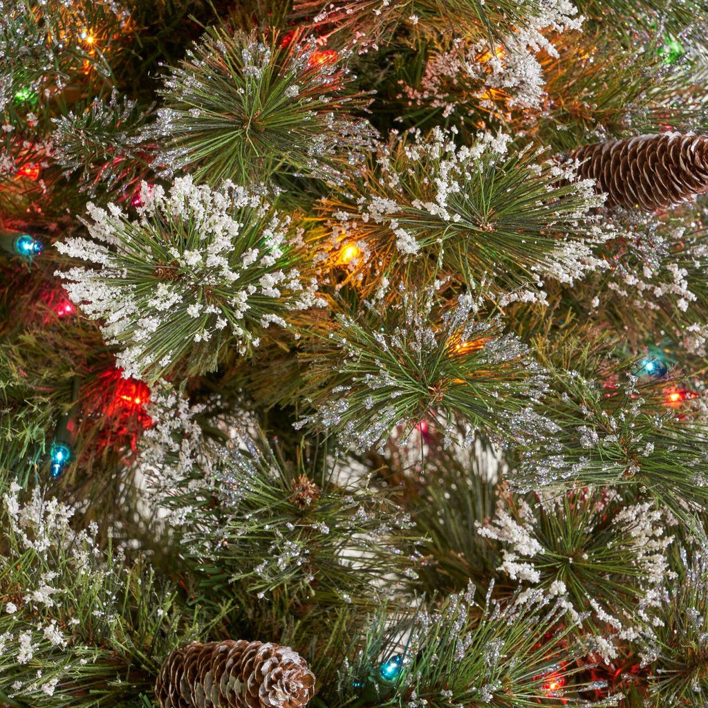 7.5-foot Cashmere Pine and Mixed Needles Hinged Artificial Christmas Tree with S