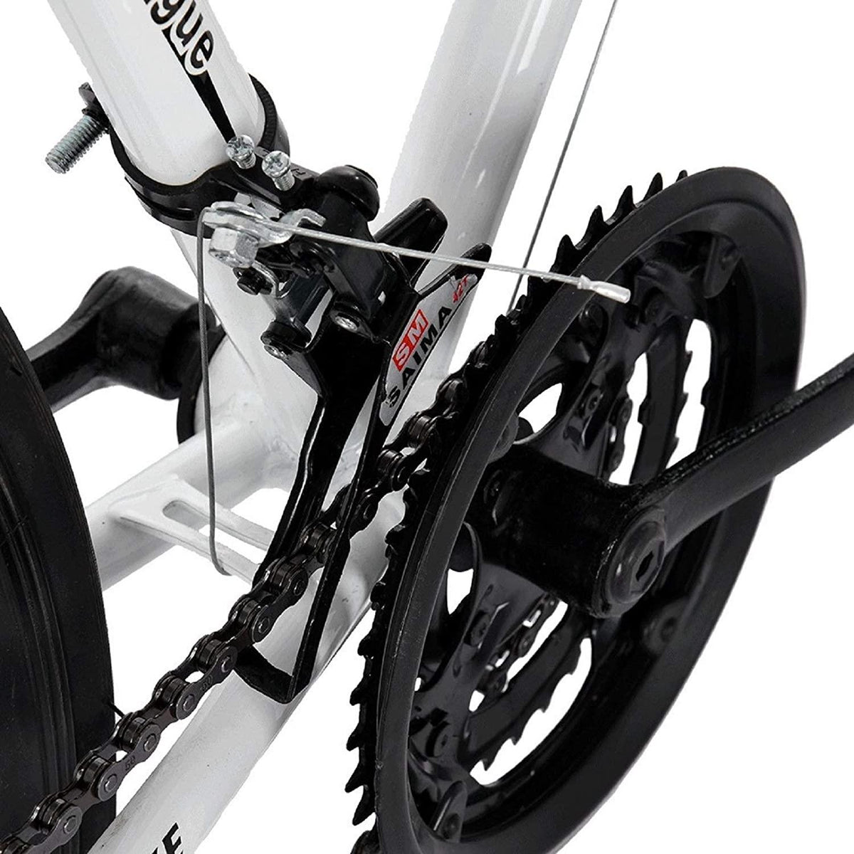 LYBOHO Lightweight Aluminum Road Bike - 700c Wheels Mountain Road Bike Begasso Simanos Aluminum Frame Full Suspension, 21 Speed Disc Brakes Mens/Womens Fashionable Road Bicycles (White,US Stock)