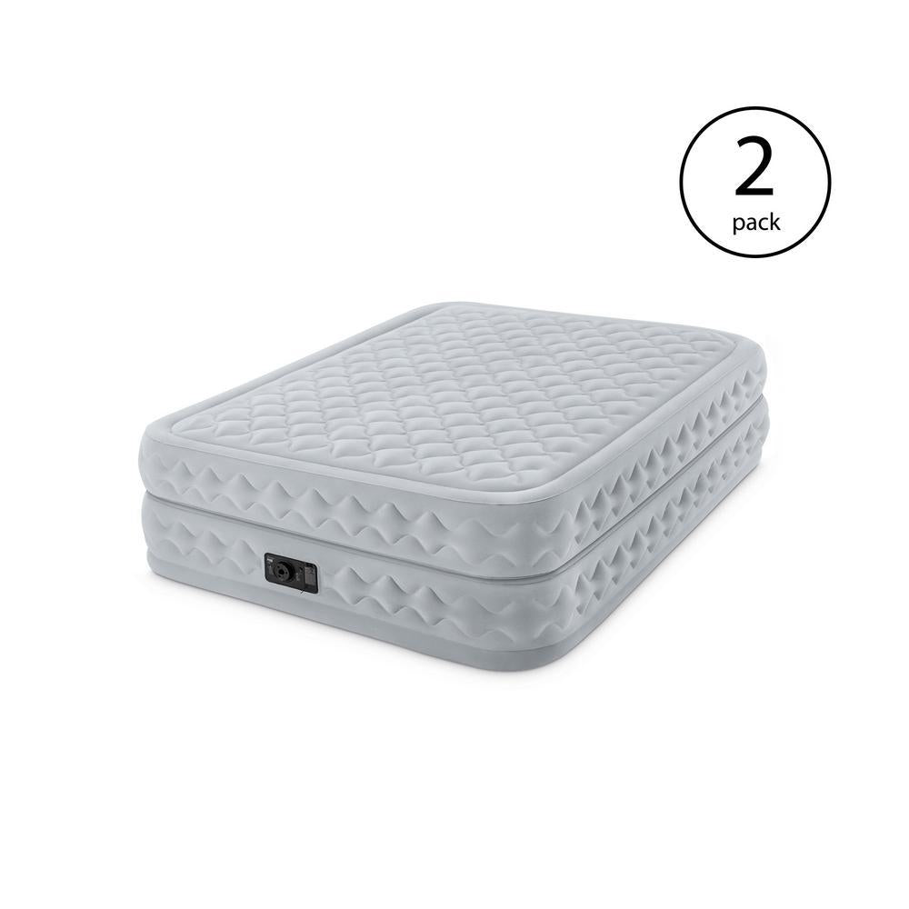 Queen Supreme Air Flow Bed Airbed Mattress with -In Pump (2-Pack)