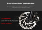 Men's Mountain Bike, 26" Wheel Size, 350W Electric Bicycle, 36V 330.69lbs Max Load, High Carbon Steel Frame, Electric Mountain Bike for Adults