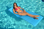 Swim Central 70-Inch Blue Portable Rippled Foam Swimming Pool Mattress Raft
