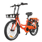 pony 20" Electric Bike,Bicycle with Single speed gear 35Nm 250W Powerful Motor 36V/10A Battery Power Ride In Snow, Ice, Rain, Beach and Terrain - Orange