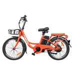 pony 20" Electric Bike,Bicycle with Single speed gear 35Nm 250W Powerful Motor 36V/10A Battery Power Ride In Snow, Ice, Rain, Beach and Terrain - Orange