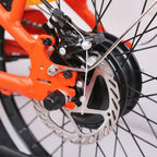 pony 20" Electric Bike,Bicycle with Single speed gear 35Nm 250W Powerful Motor 36V/10A Battery Power Ride In Snow, Ice, Rain, Beach and Terrain - Orange