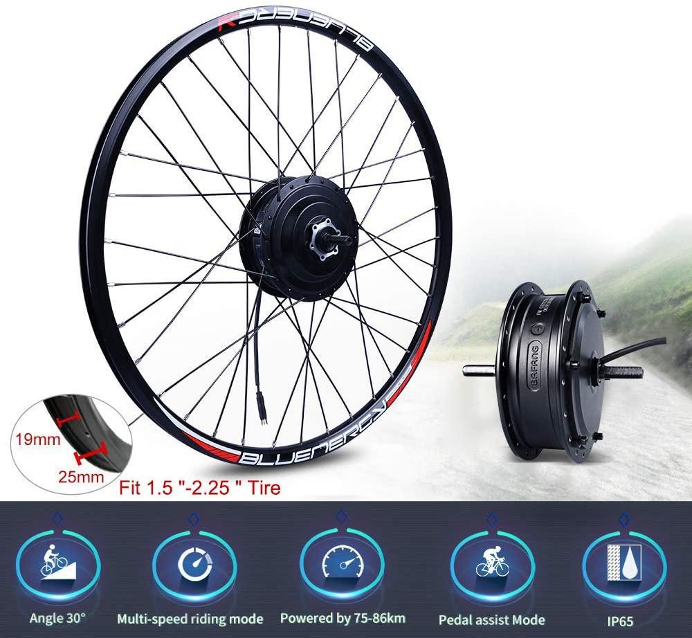 BAFANG 48V 500W Front Hub Motor Electric Bike Conversion Kit for 20 26 27.5 700c inch Wheel Drive Engine with LCD Display with Battery and Charger