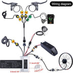 BAFANG 48V 500W Front Hub Motor Electric Bike Conversion Kit for 20 26 27.5 700c inch Wheel Drive Engine with LCD Display with Battery and Charger