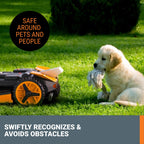 Landroid Vision Robotic Lawn Mower, Wire Robot Mower with Active Obstacle Avoidance, WiFi &amp; Bluetooth Connection, APP Control, 1/5 Acre, WR208