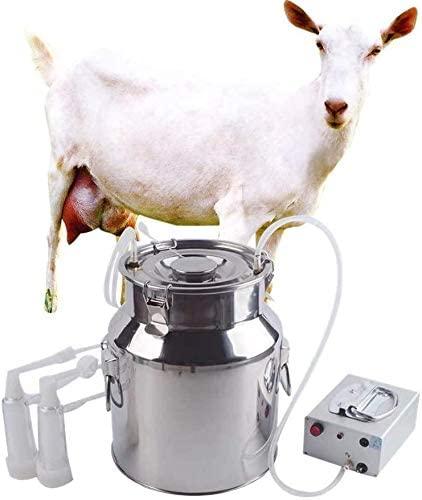 limeid milking machine kit for sheep portable electric milker milking machine, automatic portable livestock milking equipment, adjustable vacuum pump food silicone grade hose 14l,forgoats