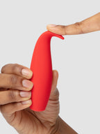 Red Hot Rechargeable Silicone Flickering Tongue Vibrator, Red