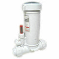 in-line chlorinator by cmp with glass lid for tablets 2" &amp; 1.5" unions included