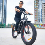 Speedrid Electric Bike 48V 500W Fat Tire Electric Bike Snow Bike 26" 4.0, 48V 10Ah Removable Battery and Professional 7 Speed