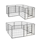 ALEKO 2DK24X32 Heavy Duty Pet Playpen Dog Kennel Pen Exercise CaFence 16 Panel 24 x 32 Inches Black