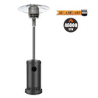 DJKDJL Outdoor Patio Heater With Wheels,Propane 46,000 BTU Premium Outdoor Patio Heater, Gray, 87*46*46CM