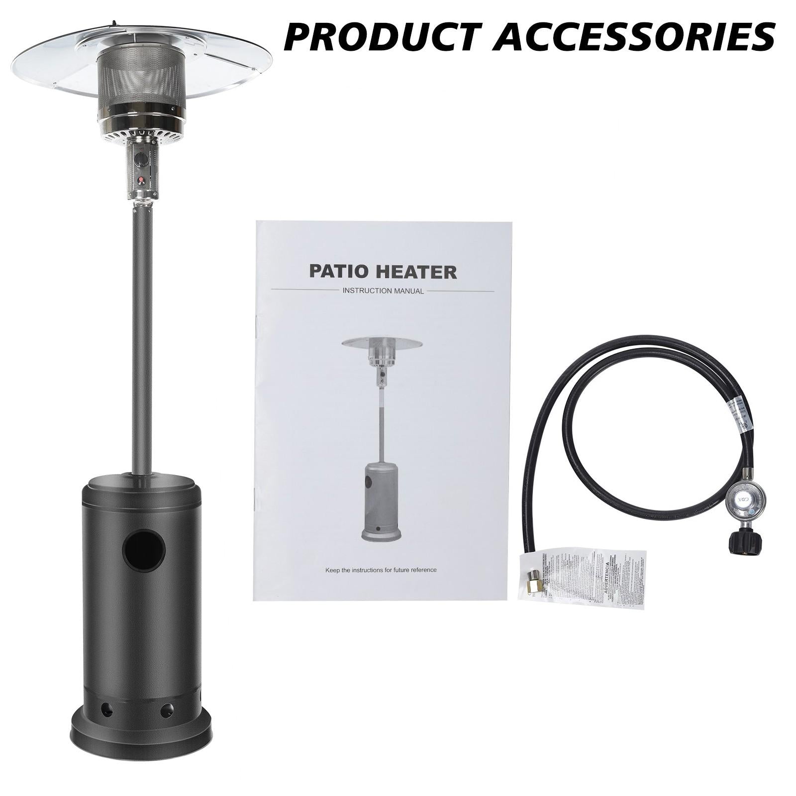 Clearance Items Outdoor Patio Heater With Wheels,Propane 46,000 BTU Premium Outdoor Patio Heater
