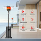 Clearance Items Outdoor Patio Heater With Wheels,Propane 46,000 BTU Premium Outdoor Patio Heater