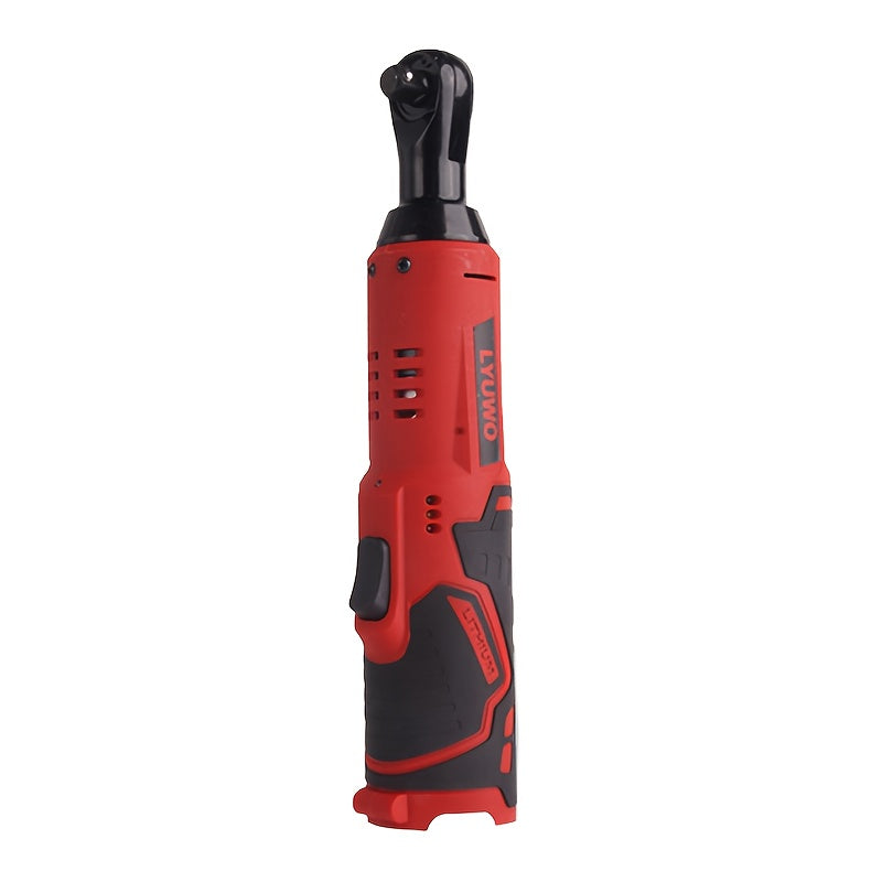LYUWO 1 Set 12V Cordless Electric Wrench, 45NM 3/8'' Ratchet, Illuminated Remove Screws & Nuts Automotive Repair Tool, Right Angle Wrench, Power Tools