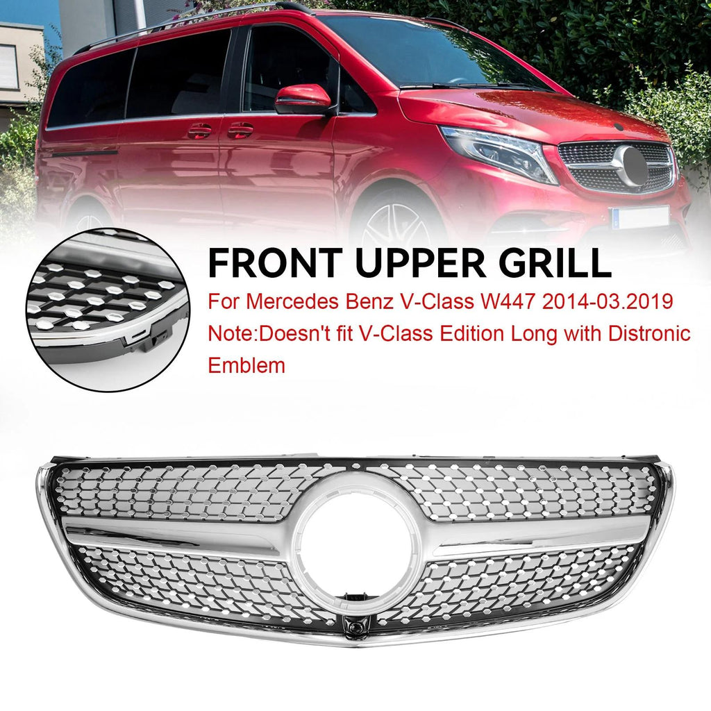 2014-03.2023 Benz W447 V-Class Diamond Front Upper Grille Grill Generic