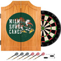 University of Miami Smoke 20.5 in. Wood Dart Cabinet Set