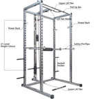 Abody Multi-Function Power Cawith Lat Pull-Down and Low Row Home Gym Equipement Olympic Squat Cafor Weight Training