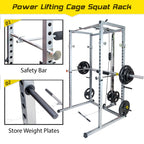 Irfora Multi Function Power Cawith Lat Pull Down and Low Row Home Gym Equipement Olympic Squat Cafor Weight Training