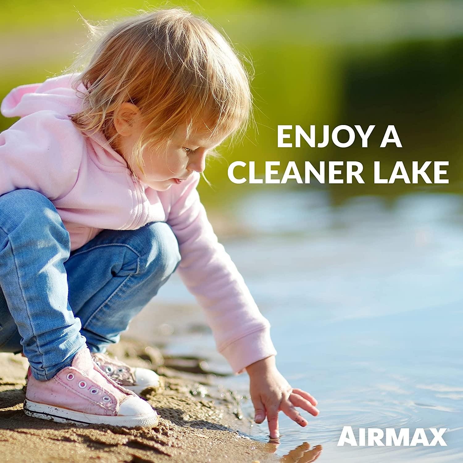 airmax muckaway natural pond muck remover – safely clears muck and sludge from beaches and shorelines; fish, plant and wildlife friendly – 6 month supply, 16 scoops