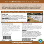airmax muckaway natural pond muck remover – safely clears muck and sludge from beaches and shorelines; fish, plant and wildlife friendly – 6 month supply, 16 scoops