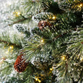 9 Ft Sparkling Amelia Pine LED Pre-Lit Artificial Christmas Tree with 600 Warm W
