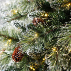 9 Ft Sparkling Amelia Pine LED Pre-Lit Artificial Christmas Tree with 600 Warm W