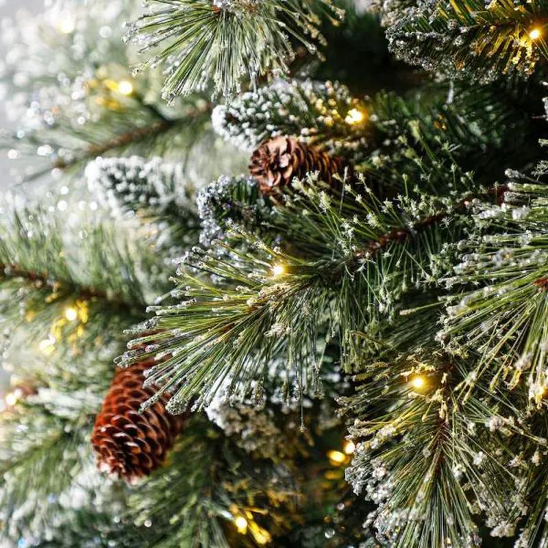 9 Ft Sparkling Amelia Pine LED Pre-Lit Artificial Christmas Tree with 600 Warm W