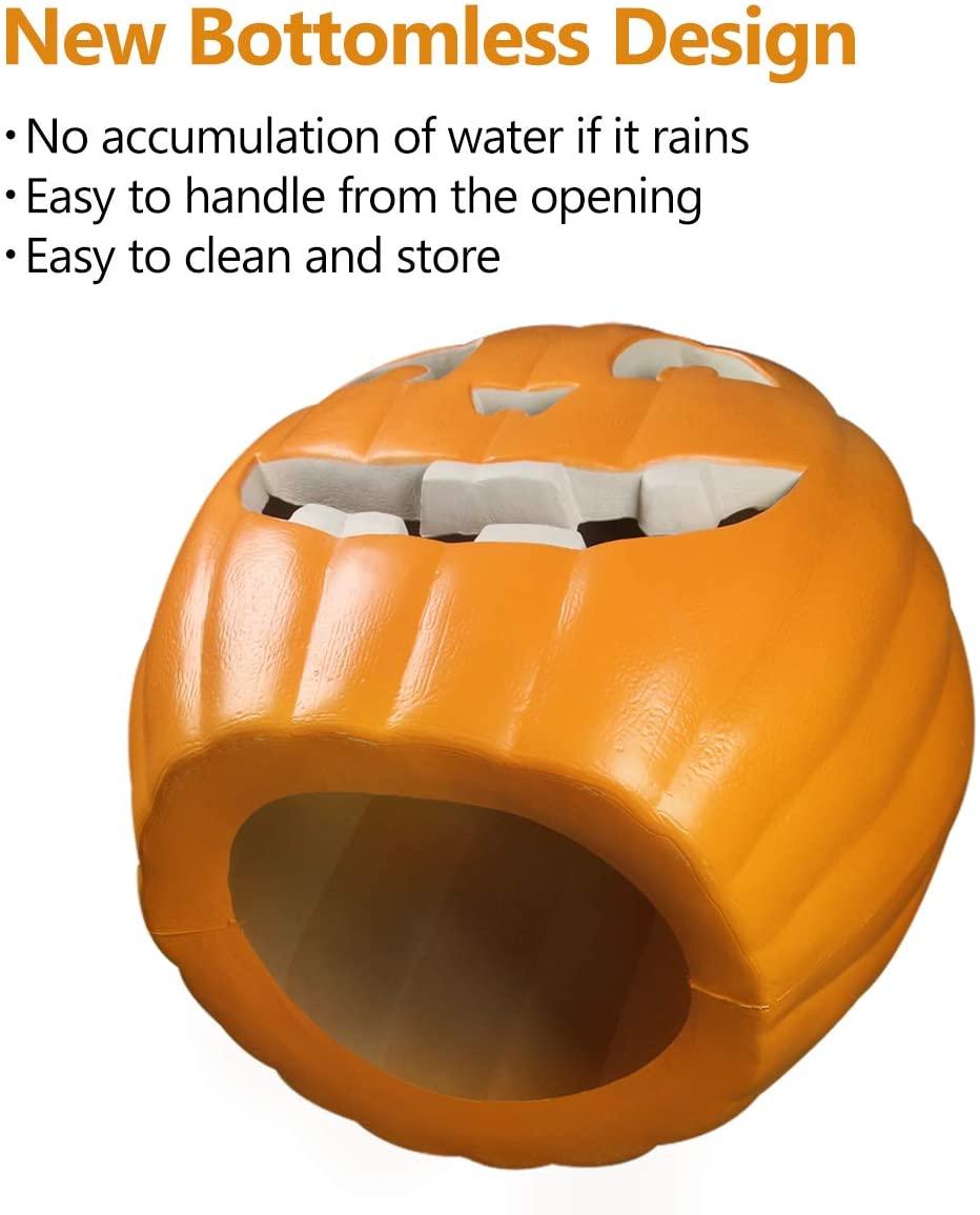 Halloween Pumpkin Lantern - Jack-O-Lantern Lights - Halloween Pumpkin Decorations - Shatterproof Waterproof Fake Pumpkin Safe for Indoor Outdoor - Perfect Halloween Party Favors