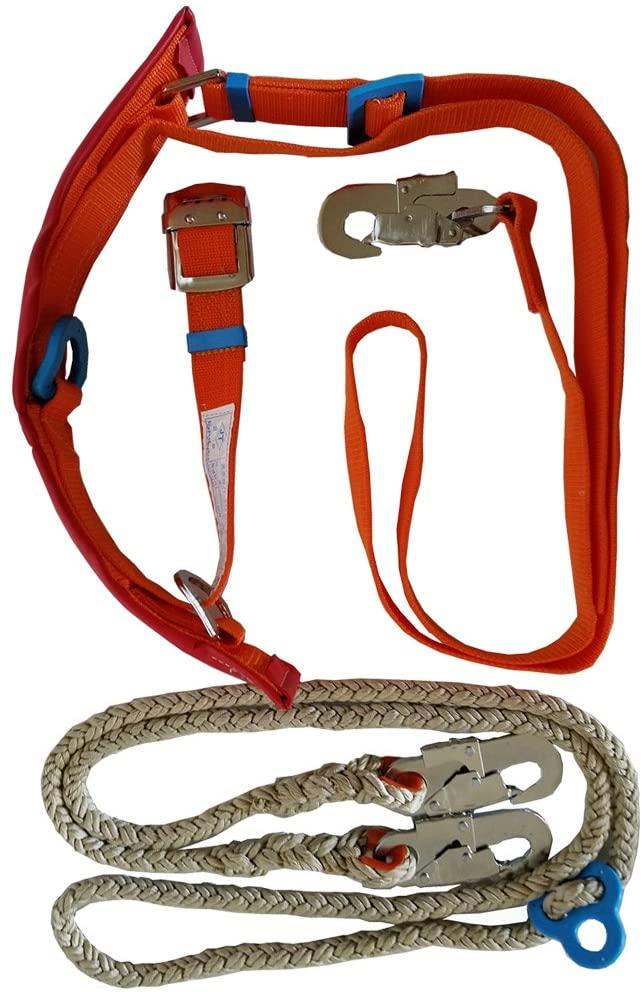 Evoke Gear Tree Climbing Spike Set Pole Spurs Adjustable with Standard Harness + Lanyard