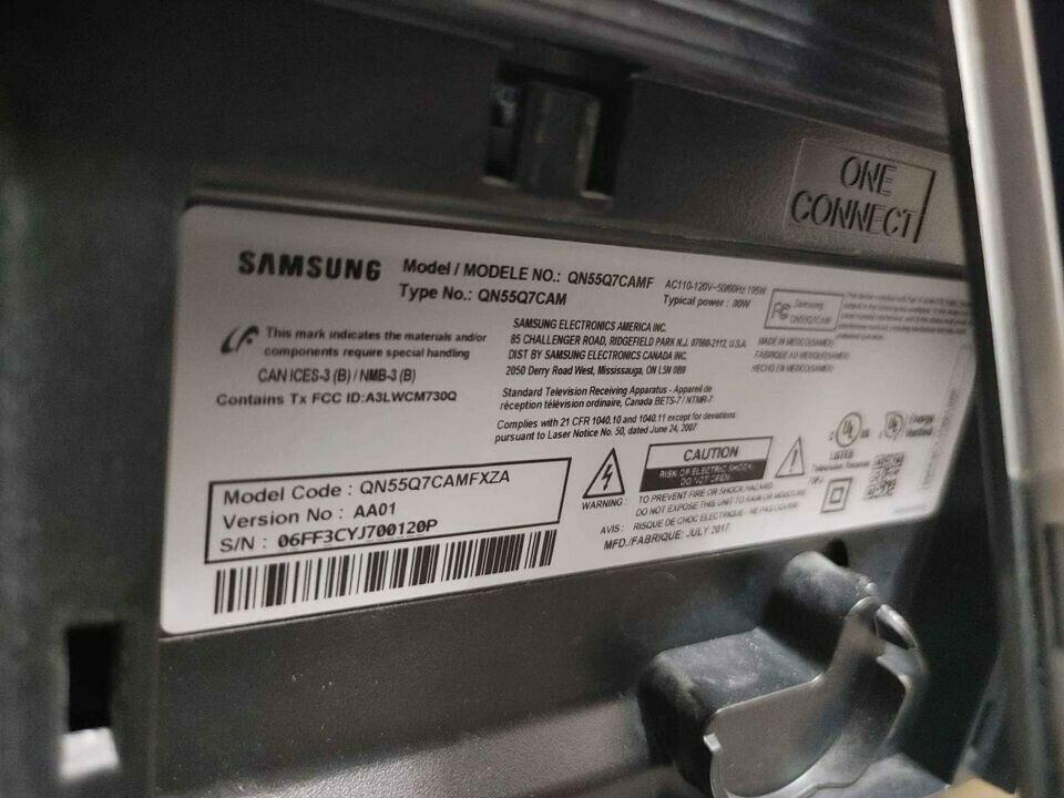 55" curved tv - samsung - qn55q7camfxza - needs one connect